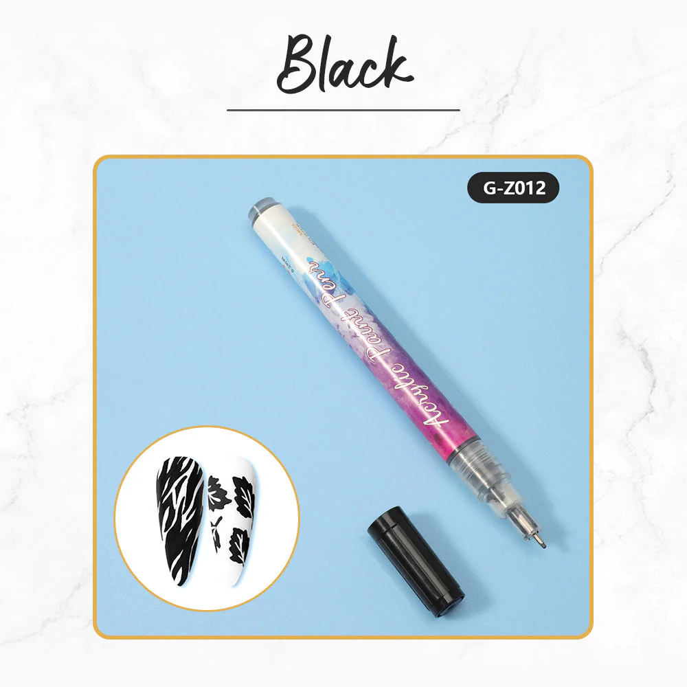 12 Farben Ultra Thin Curve Manicure Marker - Image 13