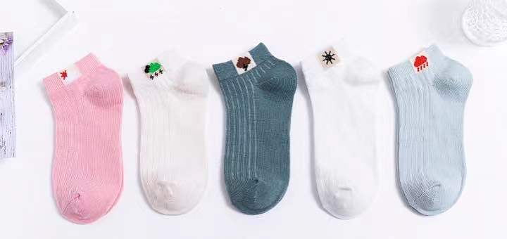 5 Pairs Socks Sets Women Elegant Retro Polyester Cotton Low Tube Women Socks Breathable Japanese Style Casual Cotton Short Sock - Image 6